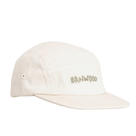 Washed 5 Panel Cap - Cream