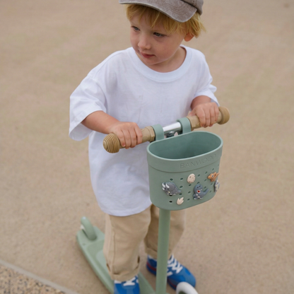 Pin & Ride Eco Scooter Basket - Olive