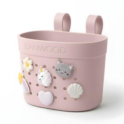 Pin & Ride Eco Scooter Basket - Faded Pink