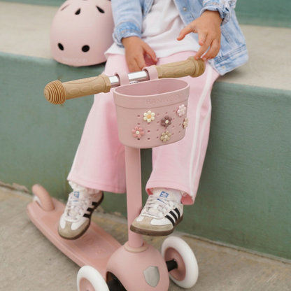 Pin & Ride Eco Scooter Basket - Dusty Rose