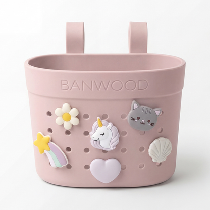 Pin & Ride Eco Scooter Basket - Faded Pink