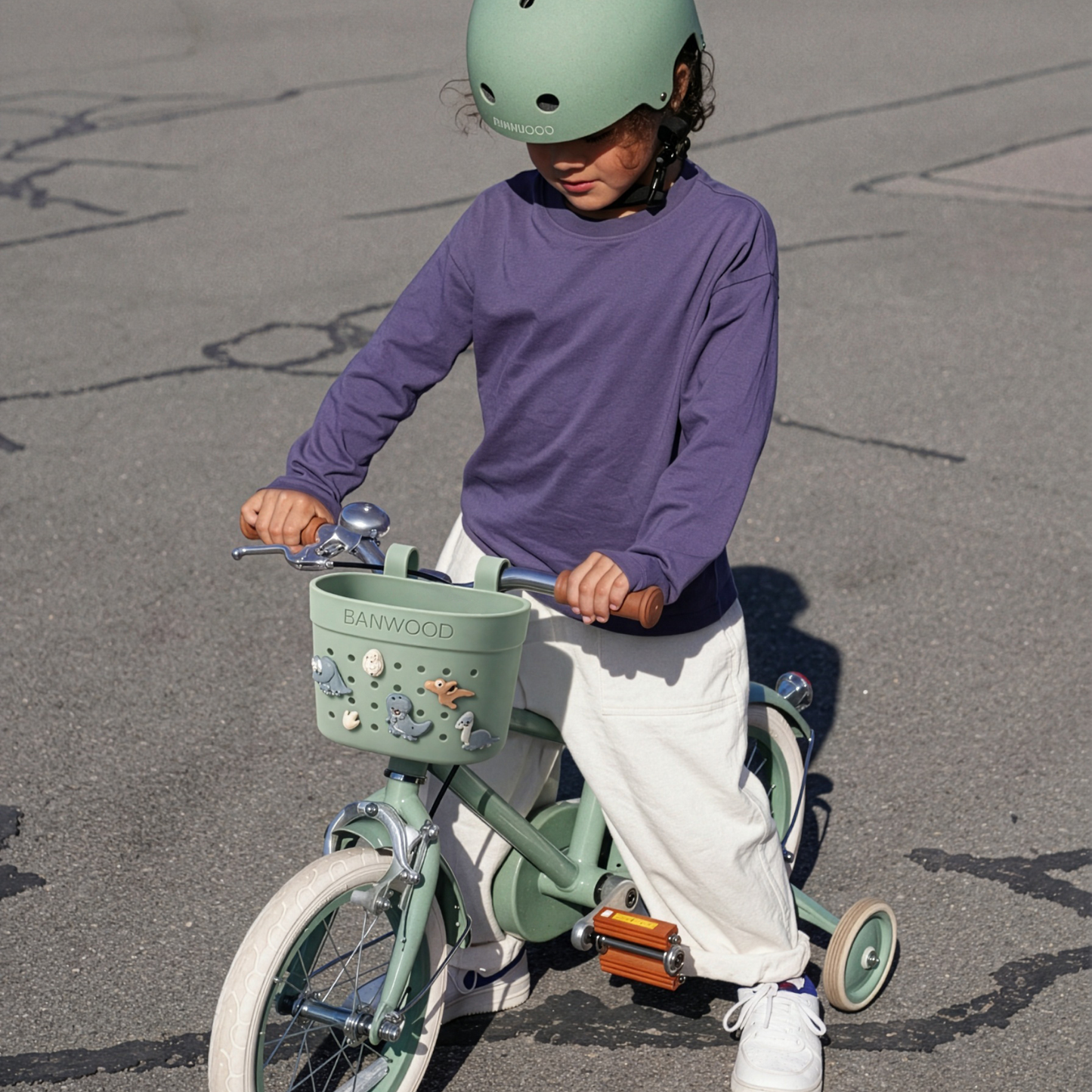 Pin & Ride Eco Scooter Basket - Olive