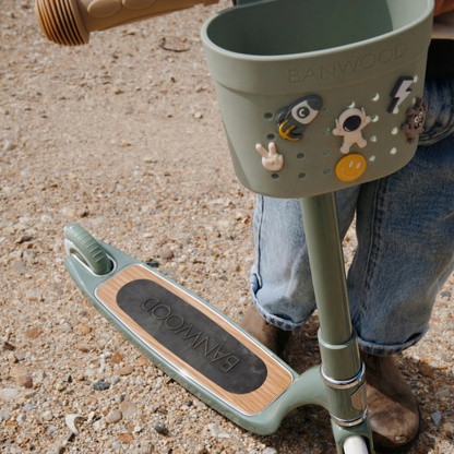 Pin & Ride Eco Scooter Basket - Olive