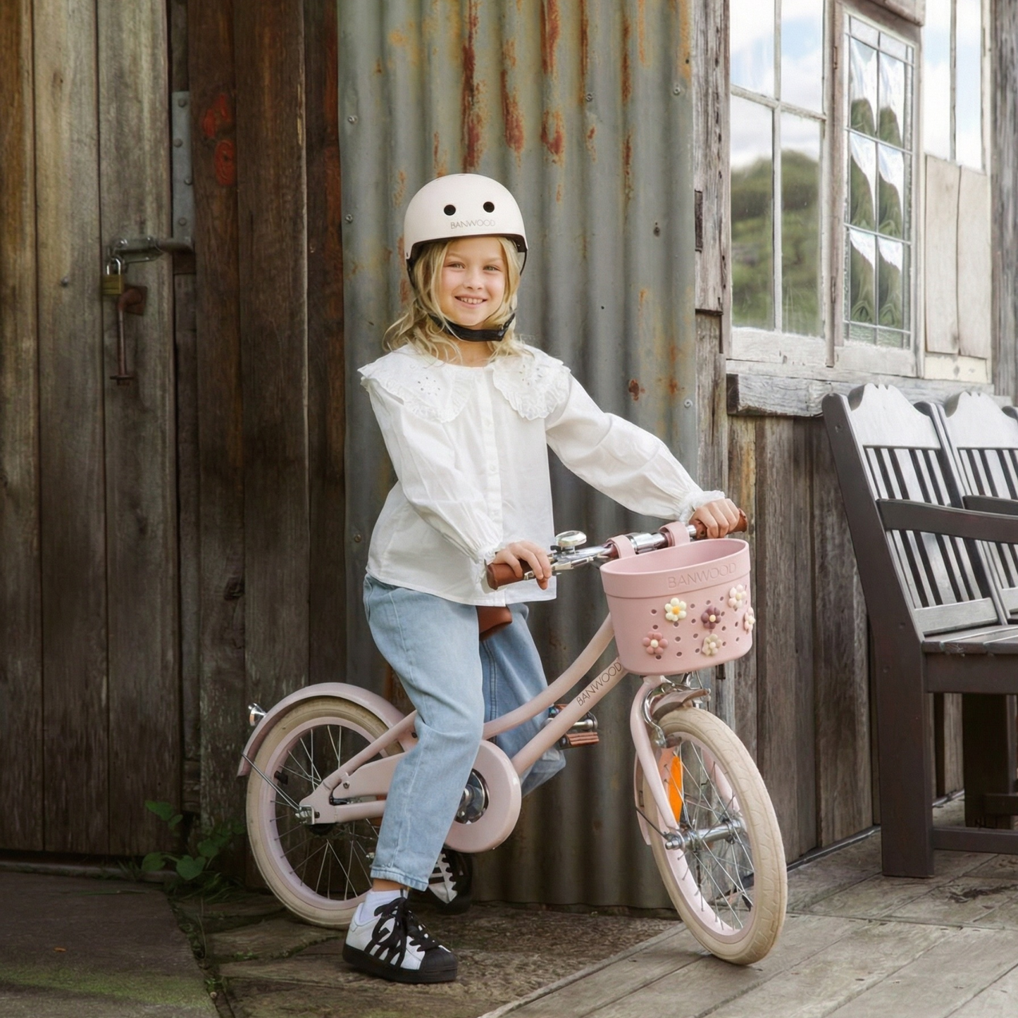 Pin & Ride Eco Scooter Basket - Dusty Rose