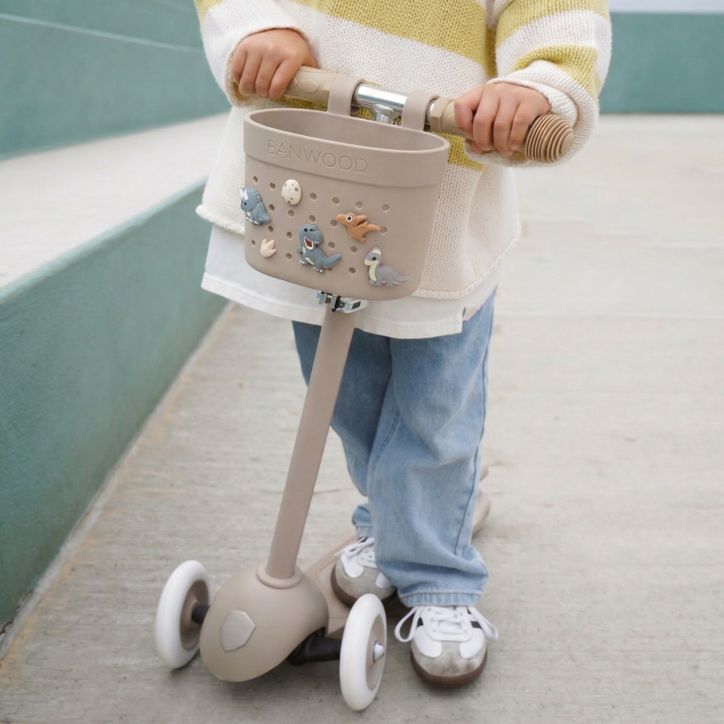Pin & Ride Eco Scooter Basket - Sand