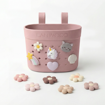 Pin & Ride Eco Scooter Basket - Dusty Rose