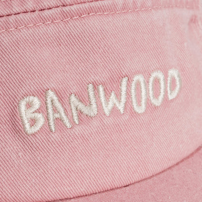 Washed 5 Panel Cap - Rose
